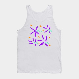 Pink purple watercolor abstract floral art Tank Top